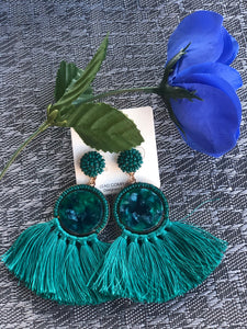 Emerald/Gold Earrings